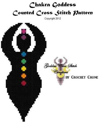 Chakra Goddess Counted Cross Stitch Pattern