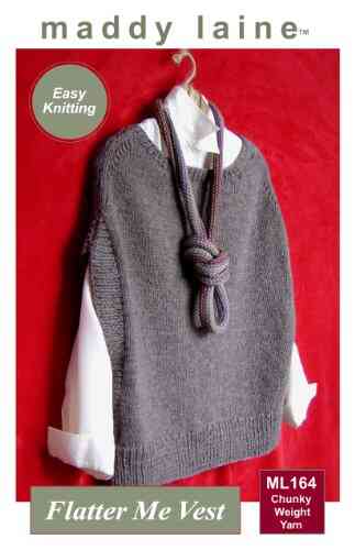 Maddy Laine Knitting Pattern ML164 Flatter Me Vest