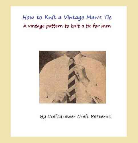 How To Knit A Tie Vintage Men S Tie Pattern Striped Tie Knitting Pattern