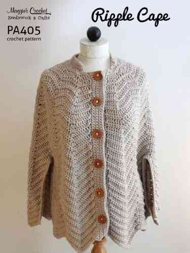 Crochet Pattern Ripple Cape PA405 R