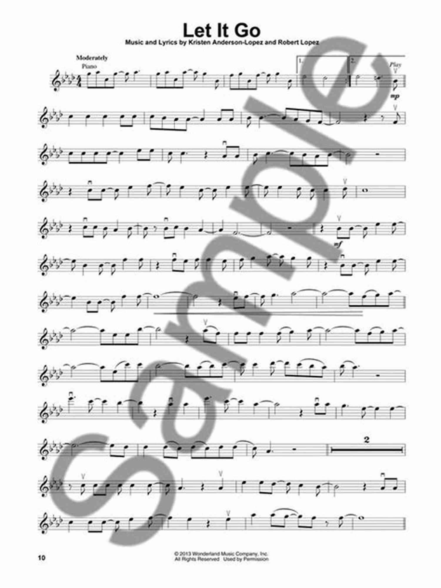 A Sample Sheet Music Page From Frozen Violin Play Along Volume 48 Frozen Violin Play Along: Volume 48