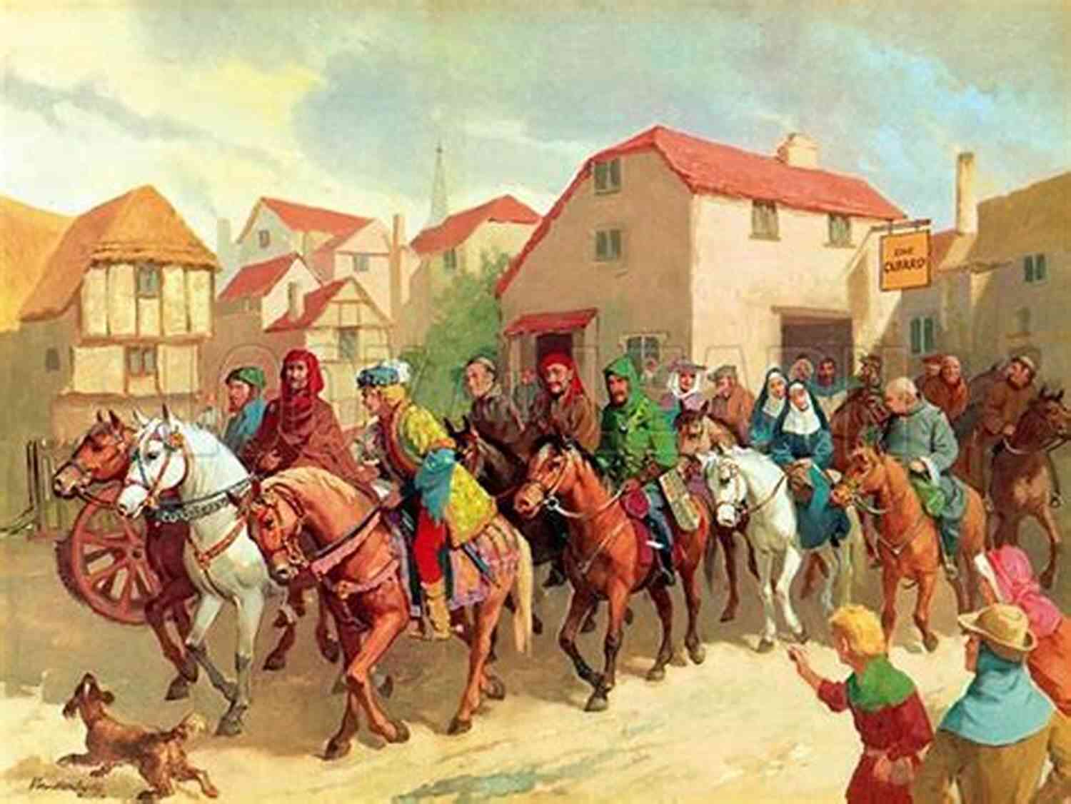 An Illustration Of The Canterbury Tales Pilgrims Gathered At The Tabard Inn Chaucer S Pilgrims: An Historical Guide To The Pilgrims In The Canterbury Tales
