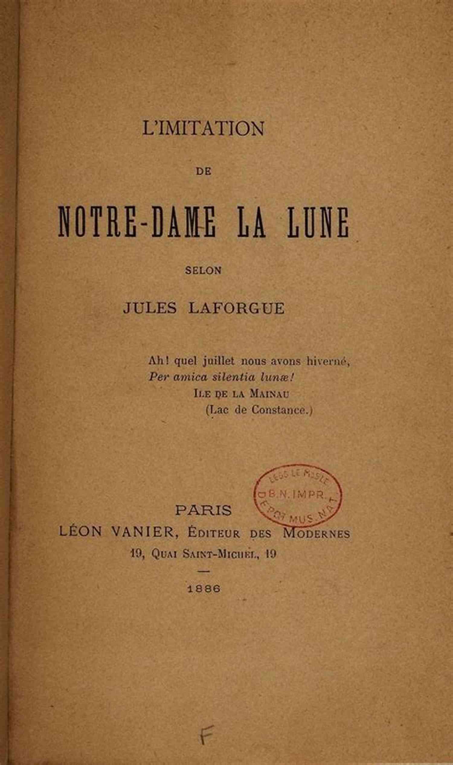Stunning Imitation Of Notre Dame With The Moon Connection Complaintes L Imitation De Notre Dame La Lune (relie) (Les)