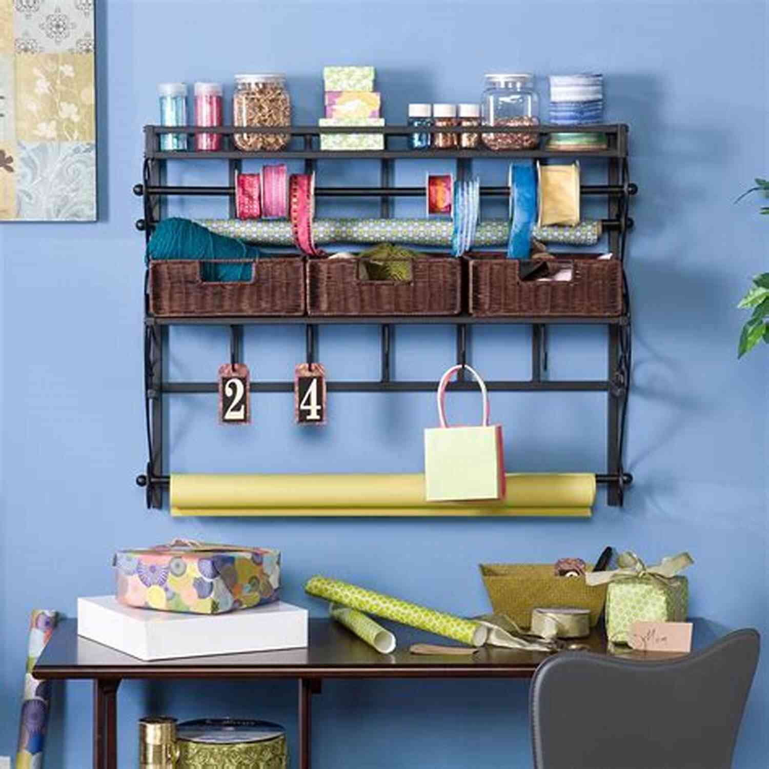 Wall Mounted Craft Caddy Storage Solutions (Annie S Plastic Canvas)